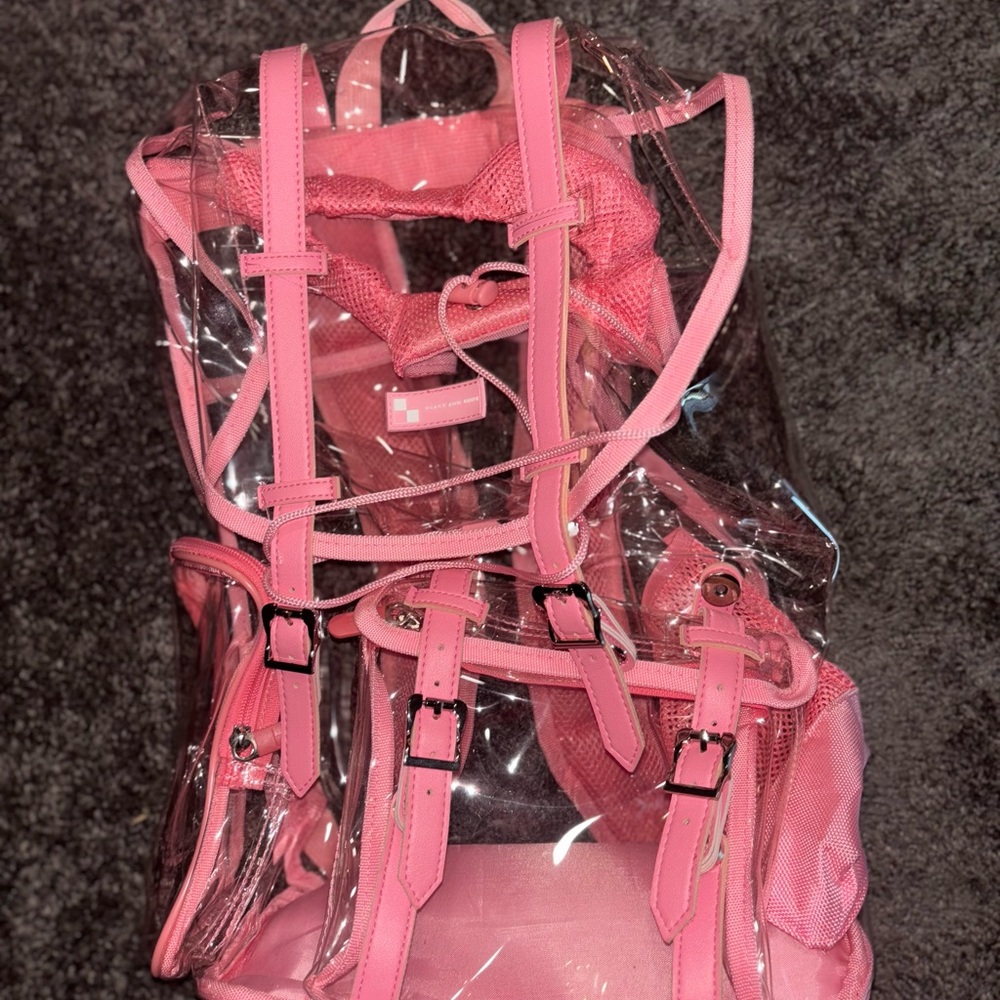 Clear pink backpack - Picture 3 of 4